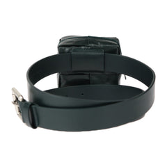 BOTTEGA VENETA Intrecciato Waist Bag 709342 VA9A5 Calfskin Leather Dark Green Cassette R2418113007079 — Like New