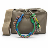 PRADA 2VH181 Triangle Logo Trick Charm Vitello Daino Leather Shoulder Bag, Greige, Made in Italy, Women's, Comes with Dust Highly Recommended! — Like New
