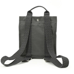 HERMES Hermes Herline Ad PM Canvas Tote Bag Backpack for Men and Women, Gray/Black — Like New
