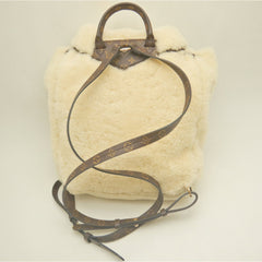 LOUIS VUITTON Monogram Shearling LV SKI Backpack 2024 Collection M23384 Cream Women's 254212 — Like New