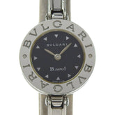 BVLGARI Bzero1 Watch, BZ22SS, Stainless Steel, Quartz Movement, Analog Display, Black Dial, Women's — Good