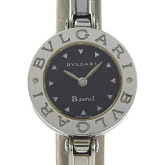 BVLGARI Bzero1 Watch, BZ22SS, Stainless Steel, Quartz Movement, Analog Display, Black Dial, Women's — Good