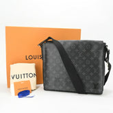 LOUIS VUITTON District MM NM Shoulder Bag, Monogram Eclipse, Black, Men's, M44001 — Like New