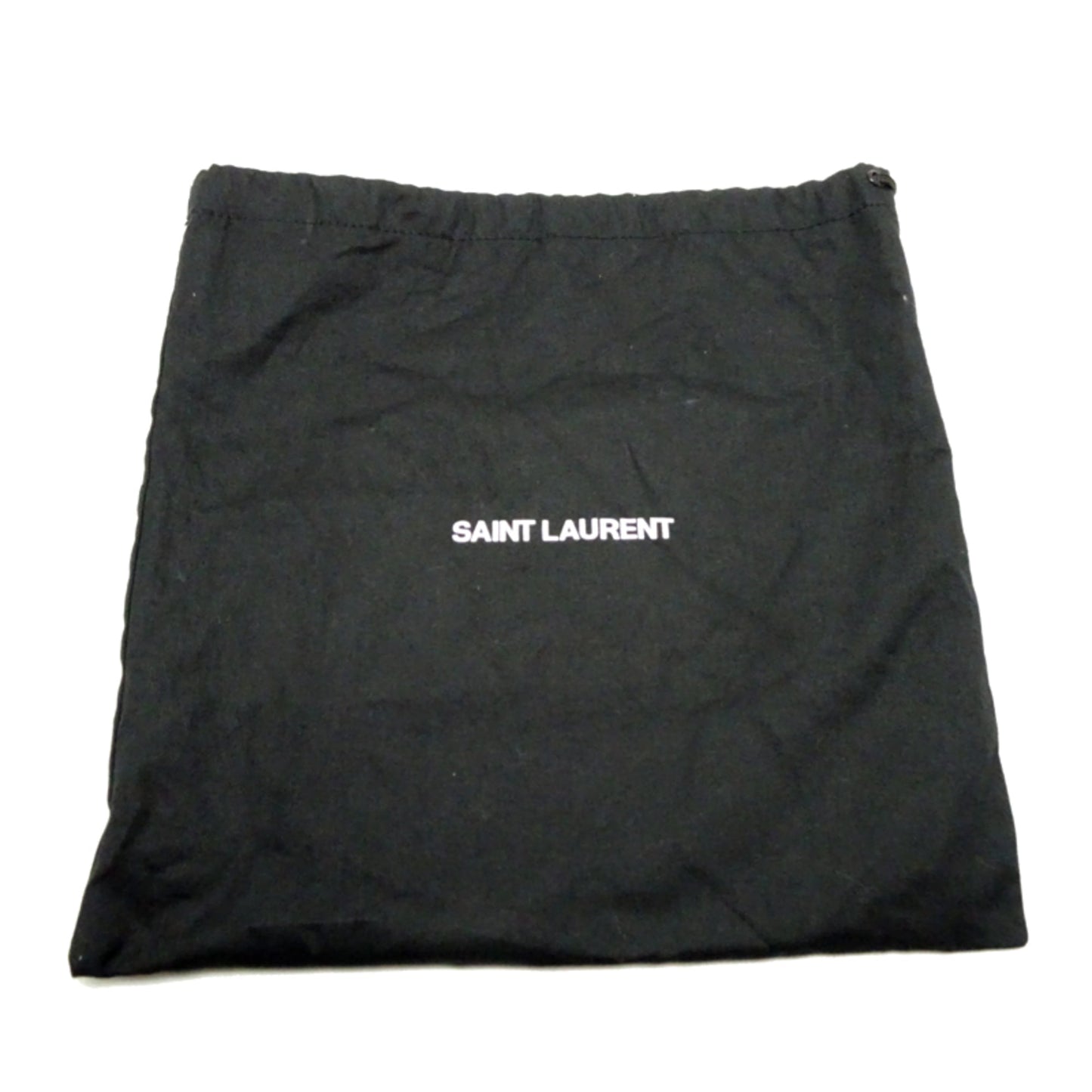 Saint Laurent Vinyl Chain Shoulder Bag, Women's, 610436, Leather, Ivory (White)