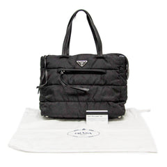 Prada TESSUTO BOMBER 1BG059 Women's Nylon Handbag Black — Like New