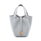 Hermes Picotin Lock PM Gris Pantin Handbag, Taurillon Clemence Leather, Women's, Blue — New - Store Return