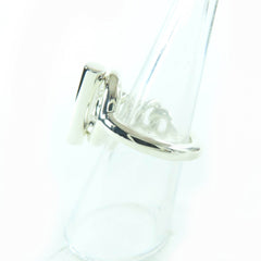 HERMES Croisette GM AG925 Ring, Silver, Size 51 (approximately equivalent to Japanese size), Weight: 14.6g, Women's — Like New