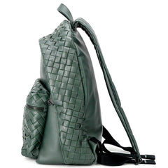 BOTTEGA VENETA Bottega Veneta Intrecciato Backpack Rucksack Green — New - Store Return