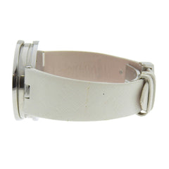 BVLGARI Bzero1 Watch, BZ35S/BZ35WLSL, Stainless Steel and Leather, Quartz Movement, Analog Display, White Dial, Women's — Very Good