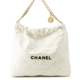 Chanel handbag CHANEL22 Matelassé Small Shiny Calf Leather AS3260 CHANEL White for women — Like New