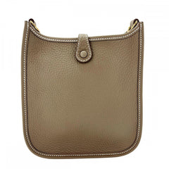 Hermes Shoulder Bag for Women, Evelyne TPM, Etoupe, HERMES W stamp, Beige, Gold Hardware, 2024 Model — Like New