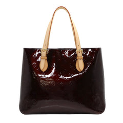 Louis Vuitton Monogram Vernis Brentwood Tote Handbag, Leather, Amarante, M91994, Gold Hardware — Like New