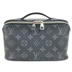 LOUIS VUITTON M11508 Monogram Eclipse Toiletry Bag, Pouch, Second Clutch Handbag, Canvas, Men's, Black — Like New