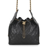 Chanel Chain Shoulder Bag CHANEL25 Medium Coco Mark Matelassé Caviar Skin AS5311 CHANEL Black Handbag Women's — Like New