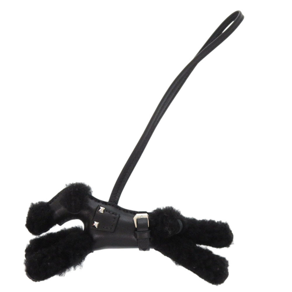 Hermes Badi So Black Mouton Agneau Milo B Stamp (2023) Accessory Bag Charm 0278 HERMES — New - Store Return