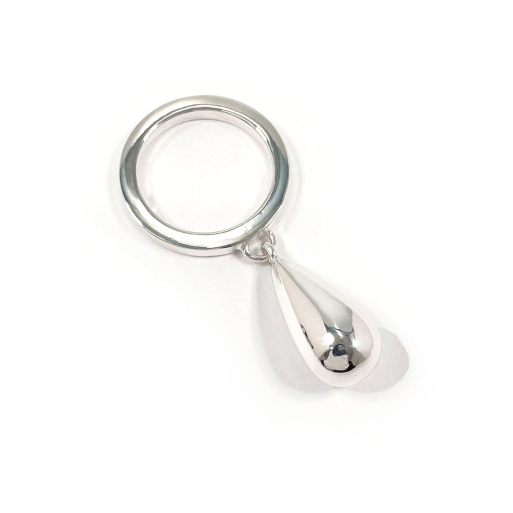 GUCCI Teardrop Ring, Sterling Silver 925, Size 15.5cm, Unisex — Like New