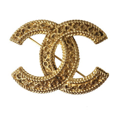 CHANEL Coco Mark Brooch 1108 Gold — Like New