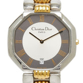 Dior Octagon Watch D45-204-1 Quartz Silver Dial Stainless Steel Men's — Good