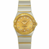 Omega Constellation Brushed Two-Tone 123 20 24 60 58 002 Ladies' Watch Gold 18KYG Yellow Quartz — Very Good