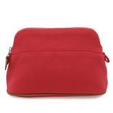 HERMES Bolide Pouch 20 Handbag Multi-purpose Canvas Leather Fuchsia Pink — New - Store Return