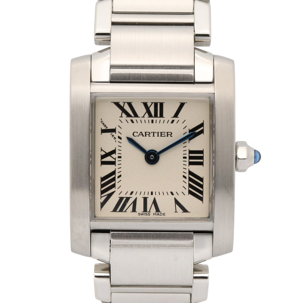 Cartier Tank Française SM Watch, Stainless Steel, Ladies, Ivory (W51008Q3) — Very Good