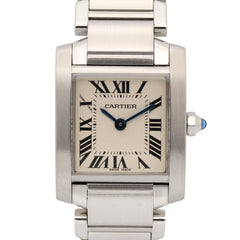 Cartier Tank Française SM Watch, Stainless Steel, Ladies, Ivory (W51008Q3) — Very Good
