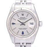 ROLEX Datejust Sapphire 2P 79174 Women's Watch 18K White Gold x Stainless Steel 40301 — Like New