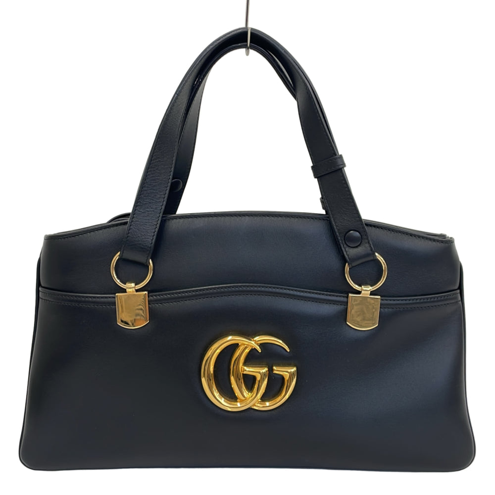 GUCCI Ally GG Marmont Double G Logo Handbag 550130 Black Women's — Like New