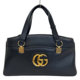 GUCCI Ally GG Marmont Double G Logo Handbag 550130 Black Women's — Like New