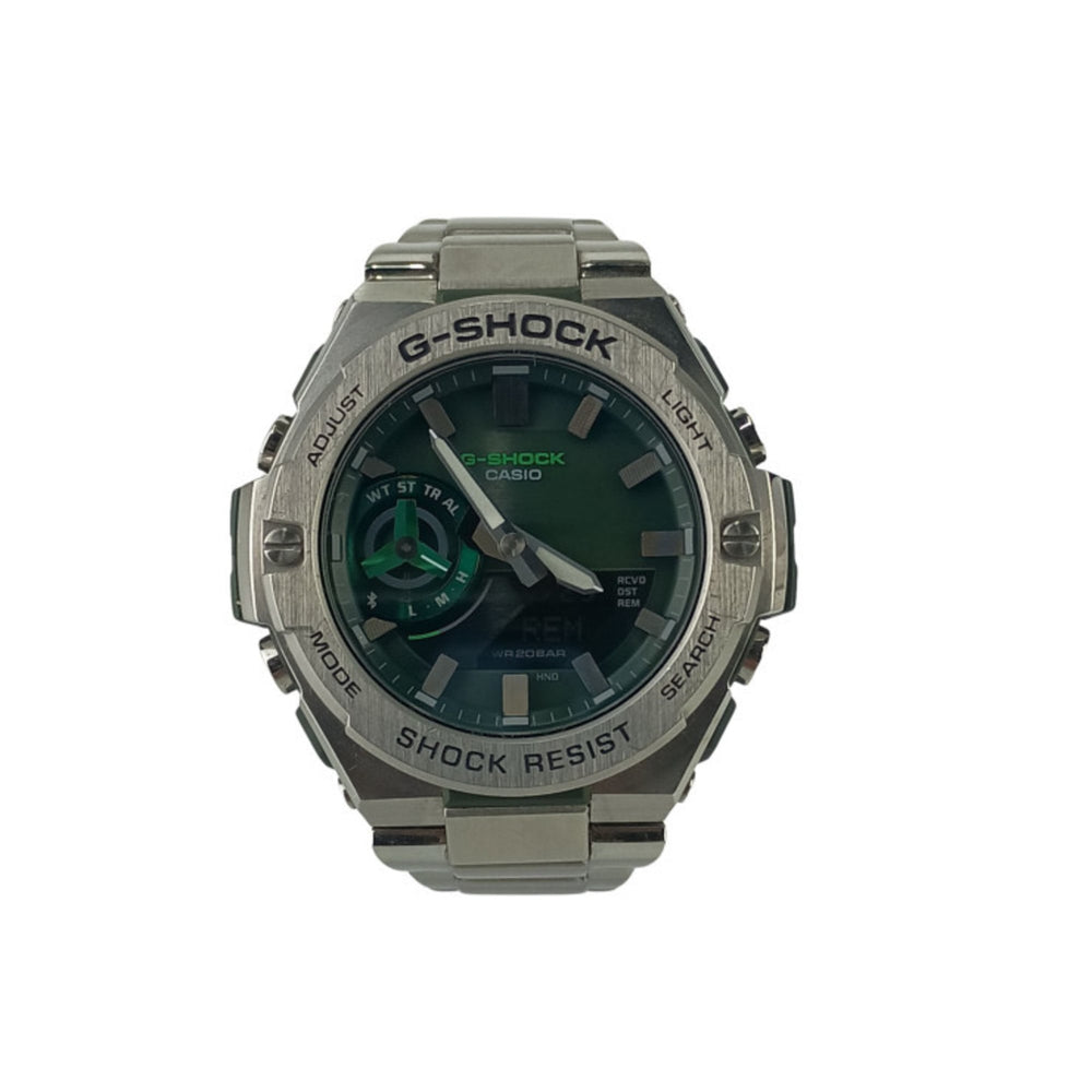 CASIO GSHOCK GSTEEL GSTB500 Series Watch (GSTB500AD3AJF) Khaki Dial Silver Resin/Stainless Steel Men's — Very Good