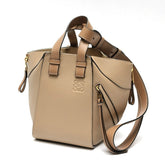 LOEWE Hammock Bag Compact A538H13X03 in Calfskin Sand (Greige) — Like New
