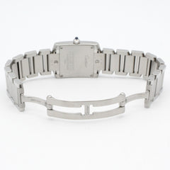 Cartier Tank Française SM Watch, Stainless Steel, Women's, Black, W51026Q3 — Very Good