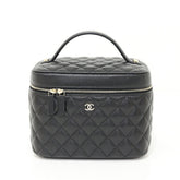 CHANEL Timeless Classic Vanity Bag Caviar Skin AP2573 Black Matelasse Unused F-04622 — New - Store Return
