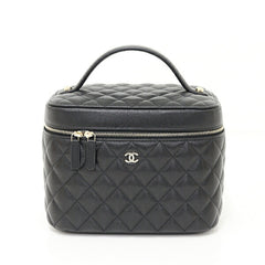CHANEL Timeless Classic Vanity Bag Caviar Skin AP2573 Black Matelasse Unused F-04622 — New - Store Return