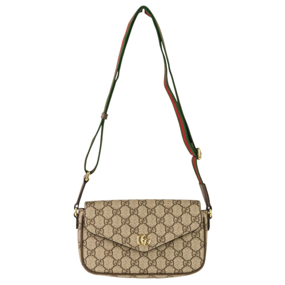 GUCCI Ophidia Web Line GG Supreme Shoulder Bag 764961 Brown Women's — Like New