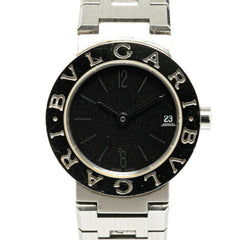 BVLGARI Watch BB23SS Quartz Black Dial Stainless Steel Women's — Good