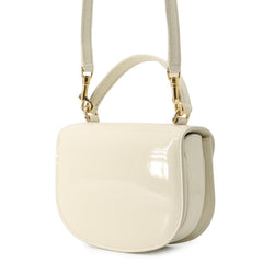 Celine Mini Buzas Patent Leather Handbag 10L063ETZ CELINE 2-way Shoulder Bag White Fendi Women's FENDI — Like New