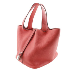 Hermes HERMES Picotin Lock 22 MM Handbag Taurillon Clemence 2019 Red D Belt Clasp Lock22 Women's — Like New