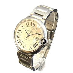Cartier Ballon Bleu de wristwatch, total weight 145.8g, stainless steel, automatic movement, silver dial, WSBB0049 — Good