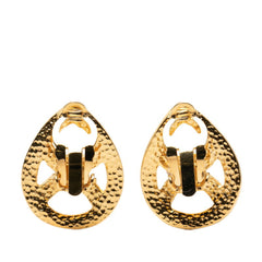 CHANEL Coco Mark Earrings, Gold Plated, Women's — Like New