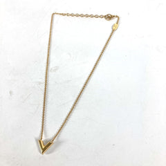 LOUIS VUITTON M69618 Chain Essential V Pearl Accessory Necklace Metal Women's Gold — Like New
