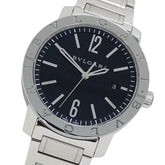 Bulgari BVLGARI Men's Watch, Brand: Date Automatic AT Stainless Steel SS BB41S Silver Black Open Caseback — Good