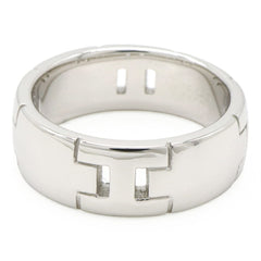 HERMES Hercules Ring, 18KWG (750WG) White Gold, Size #51 (approx. Japanese size 1) — Like New
