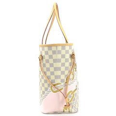 LOUIS VUITTON Handbag Nautical Damier Azur Neverfull MM Canvas Ivory Women's N40471 90108a — Like New