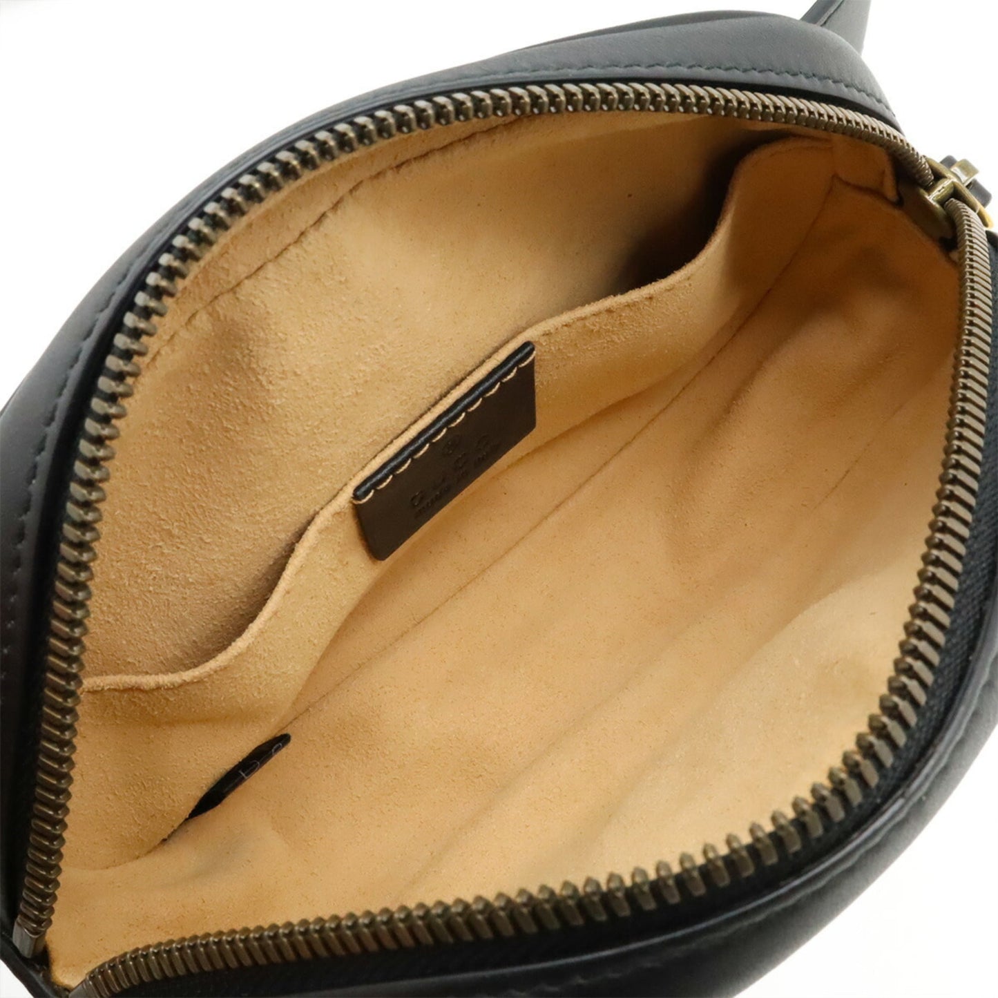 GUCCI GG Marmont Belt Bag, Body Waist Pouch, Quilted Leather, Black, #75 476434