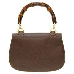 Gucci Bamboo Shoulder Handbag Leather Brown 0041GUCCI with shoulder strap 6B0041IEZ6 — Like New