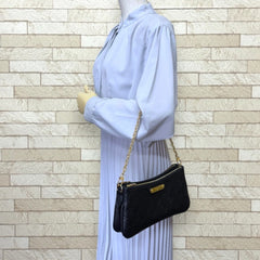Louis Vuitton Pochette Rive Monogram Empreinte Shoulder Bag, M83301 Black, Women's LOUIS VUITTON — Like New