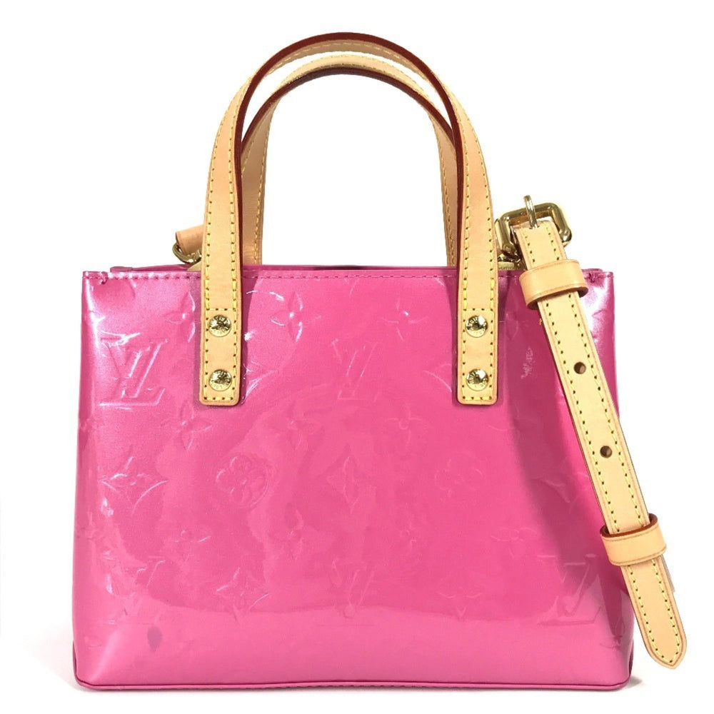 LOUIS VUITTON M24028 Monogram Vernis LV Remix Lead PM 2-Way Bag, Tote Handbag, Shoulder Vernis, Women's, Neon Pink — Like New