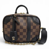 LOUIS VUITTON N50063 Damier Valisette Souple BB Canvas Shoulder Bag, Brown, Made in France, Women's, with Dust Bag — Like New