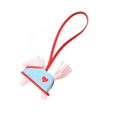 Hermes Rodeo PM Robeo Coeur Rose Darling Rouge Ladue Celeste Charm Accessory Agneau Milo Veau Swift Women's Pink Blue Red — New - Store Return